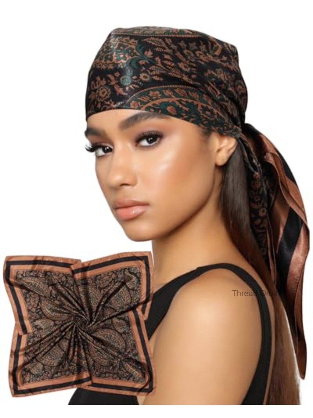Satin Head Scarf 35 Inch Like Silk Hair Scarf Bandana Women